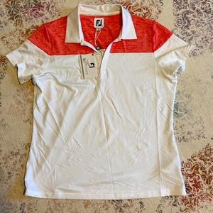 Womens short sleeve golf shirt. Size Large